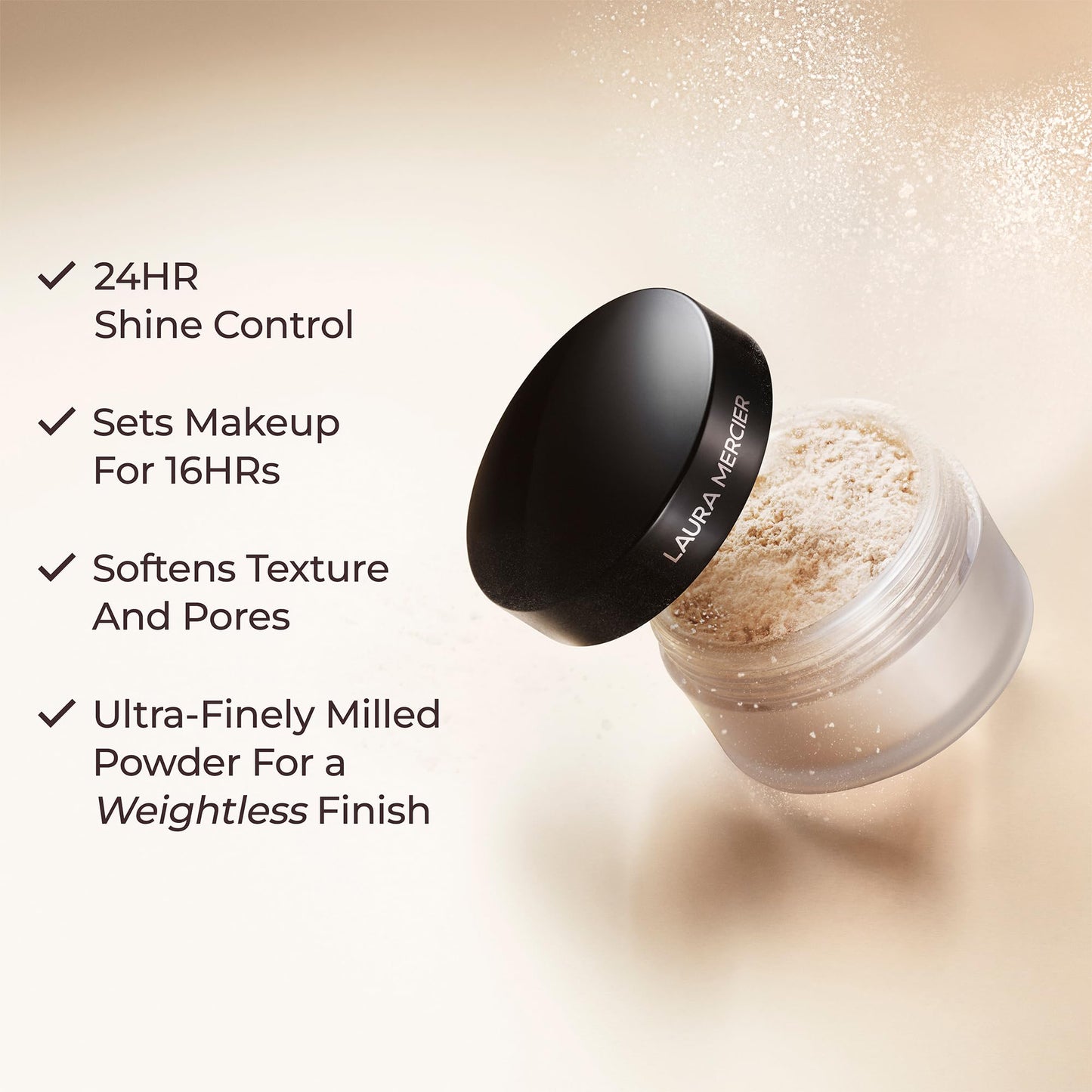Laura Mercier Translucent Loose Setting Powder – 16HR Shine Control & Pore Blurring (29g)