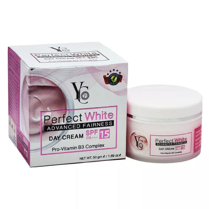 Perfect White Fairness Day Cream with SPF 15 – Brightening & Sun Protection (50g)