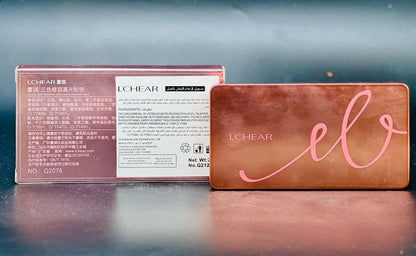 L'CHEAR Tri-Color Highlight & Contour Powder – 3-in-1 Face Sculpting Palette