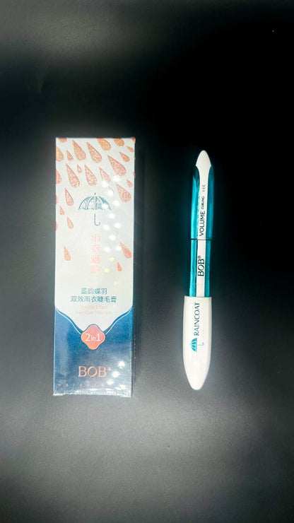 BOB 2-in-1 Raincoat Waterproof Volume Mascara – Smudge-Proof, Long-Lasting