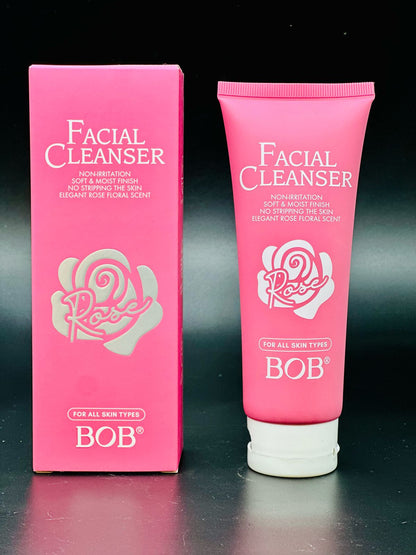 BOB Rose Facial Cleanser – Gentle, Non-Irritating Formula for All Skin Types (100g)