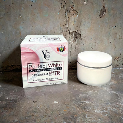 Perfect White Fairness Day Cream with SPF 15 – Brightening & Sun Protection (50g)