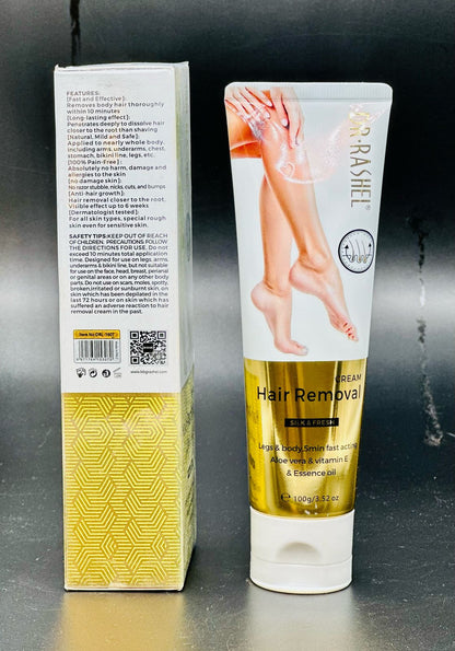 5-Minute Hair Removal Cream – Painless & Moisturizing with Aloe Vera (100g)
